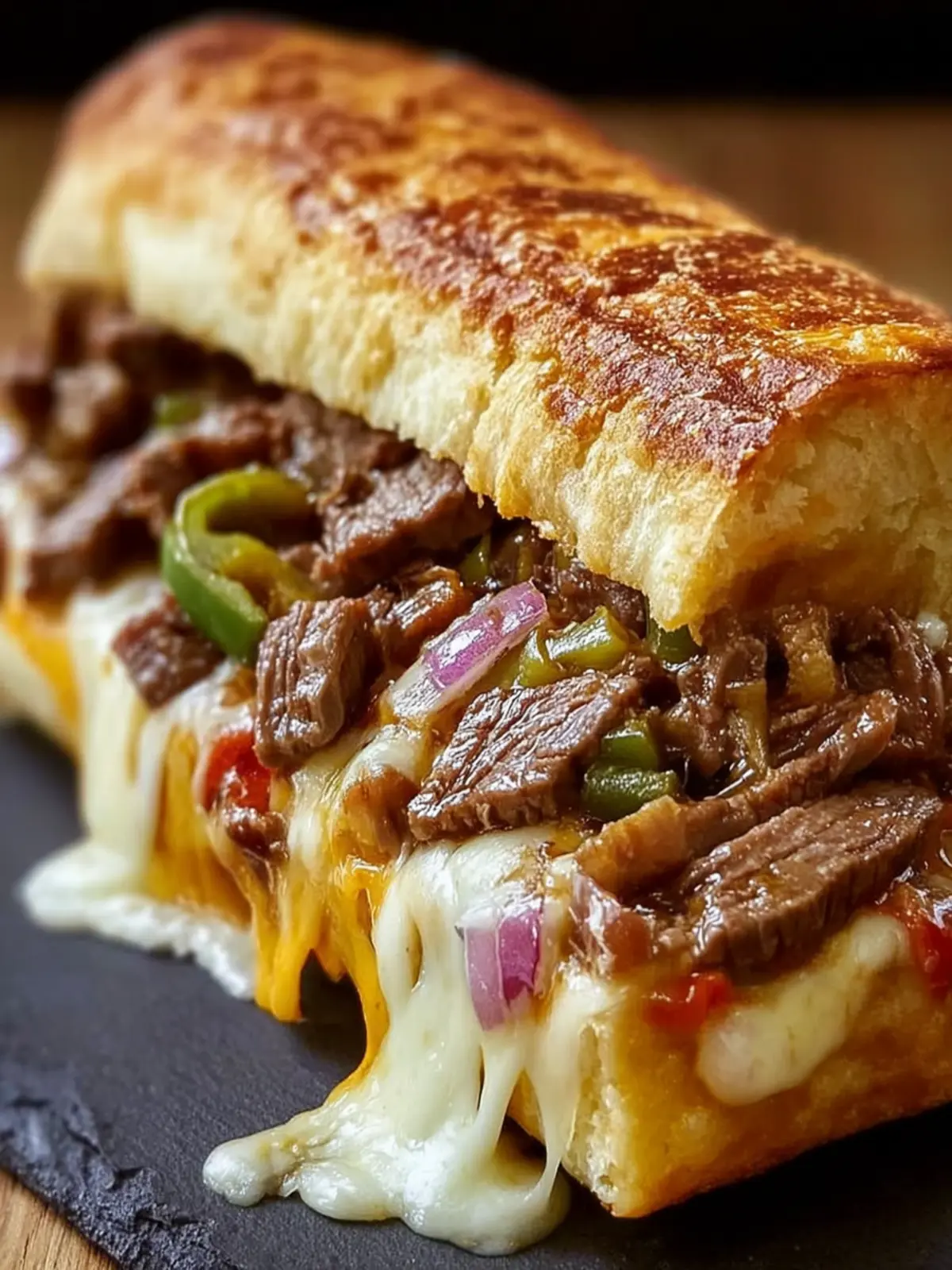 Gourmet Philly Cheesesteak Sandwich First Image