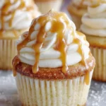 Vanilla Cupcakes with Caramel Drizzle First Image