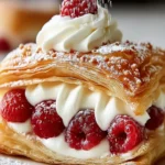 Flaky Raspberry Cream Pastry Delight First Image