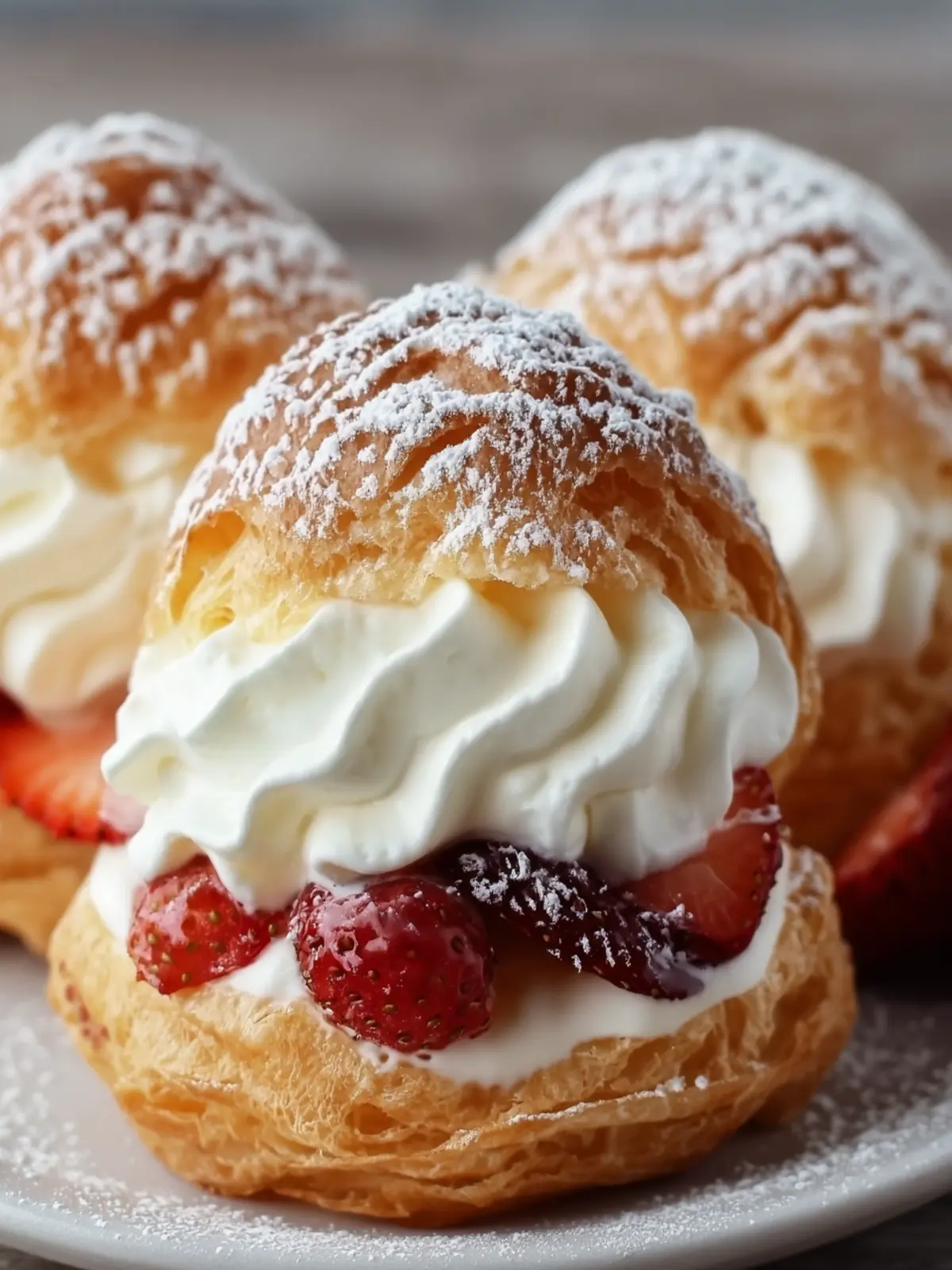 Cream-Filled Pastry Puffs Dessert First Image