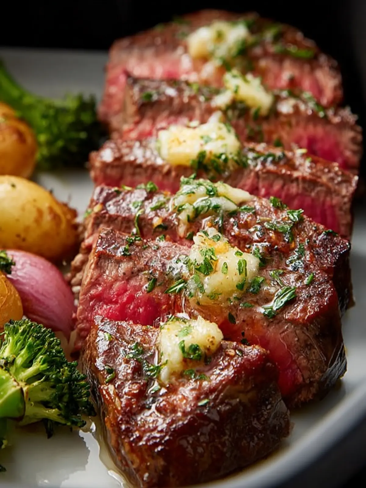 Air Fryer Garlic Butter Steak First Image