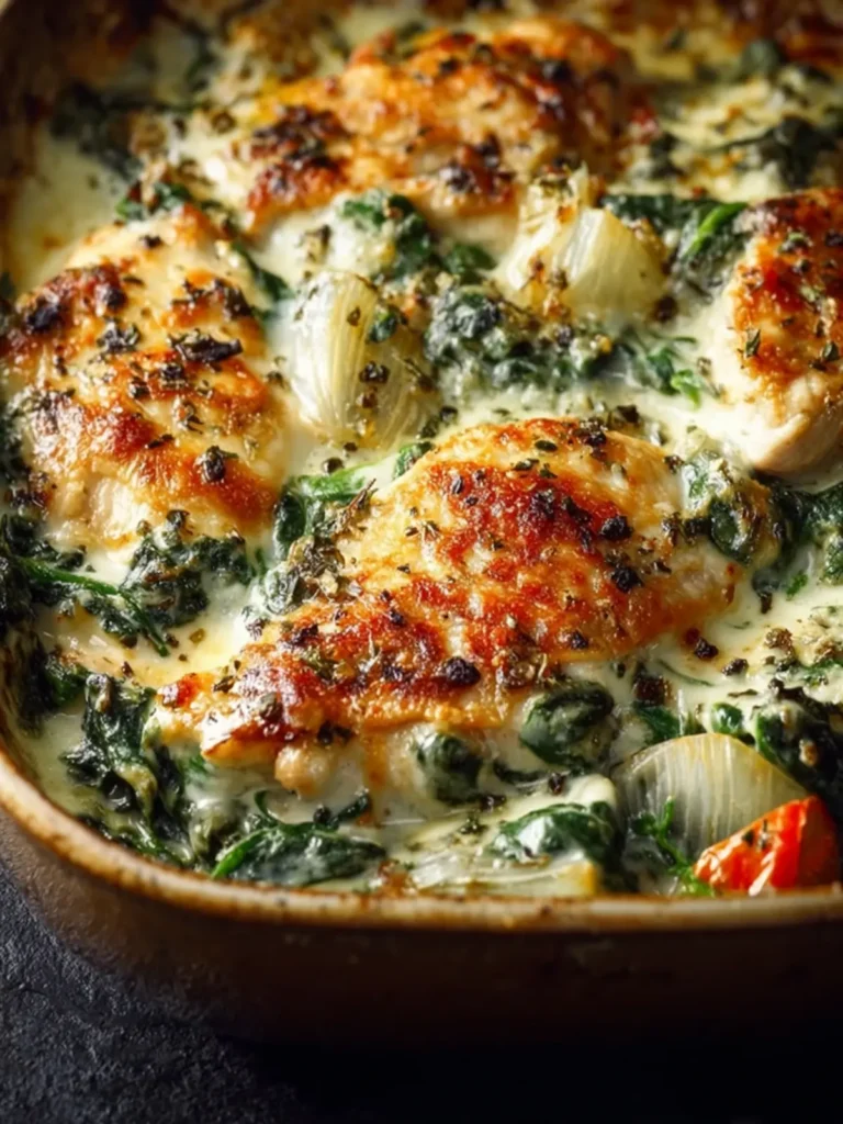 30-Minute Chicken and Spinach Casserole First Image