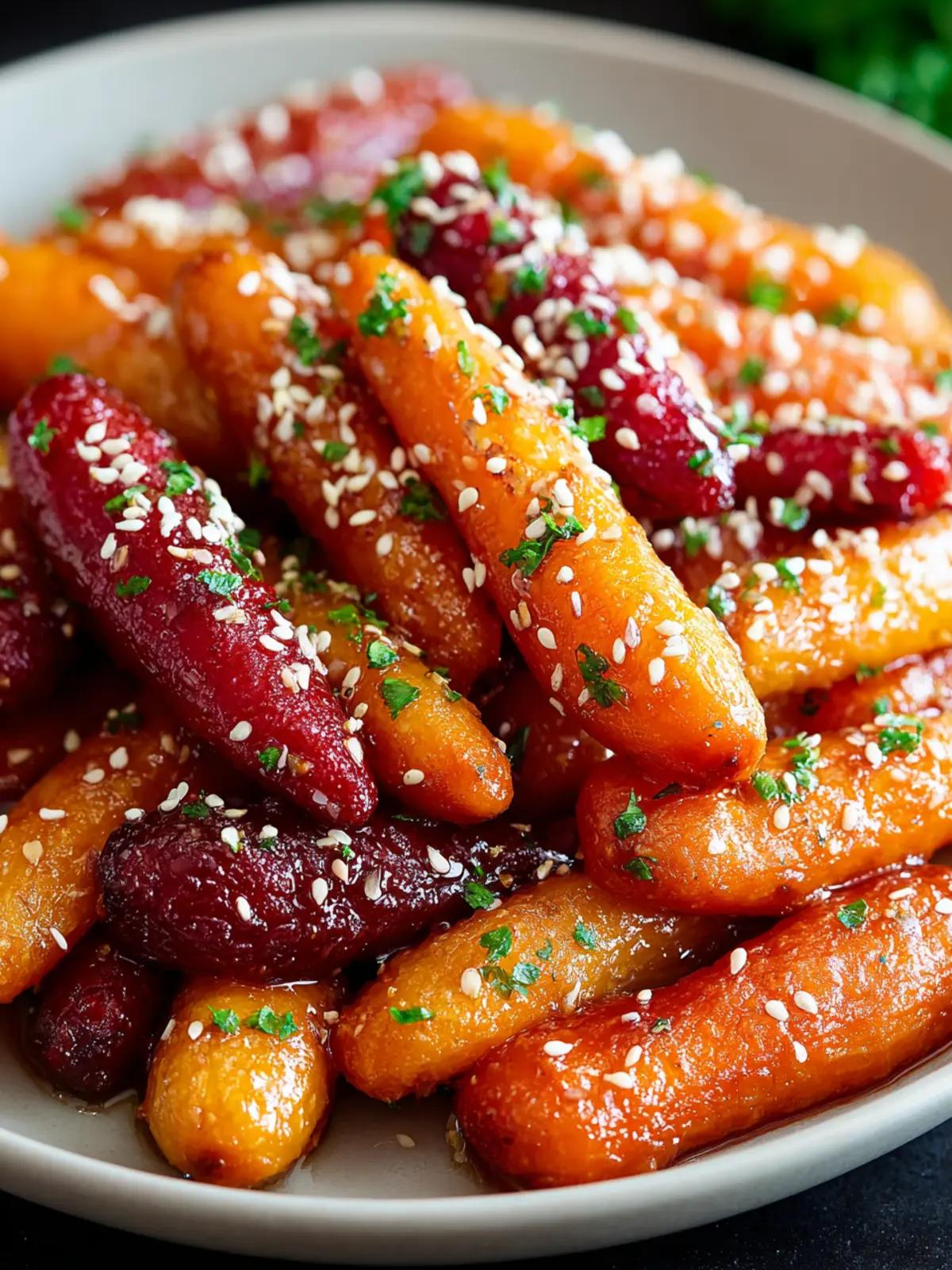 Irresistible Miso Glazed Carrots with Sesame Seeds Recipe First Image