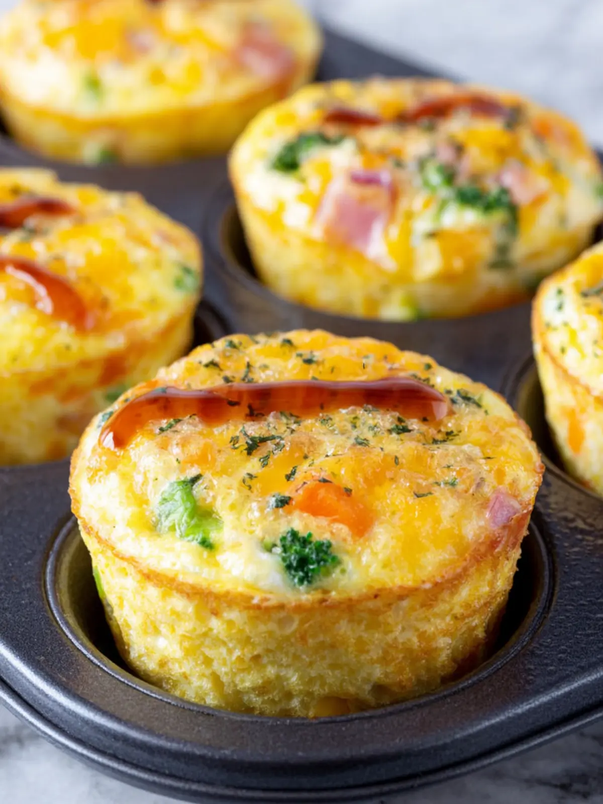 Ham, Cheese, and Veggie Frittatas First Image