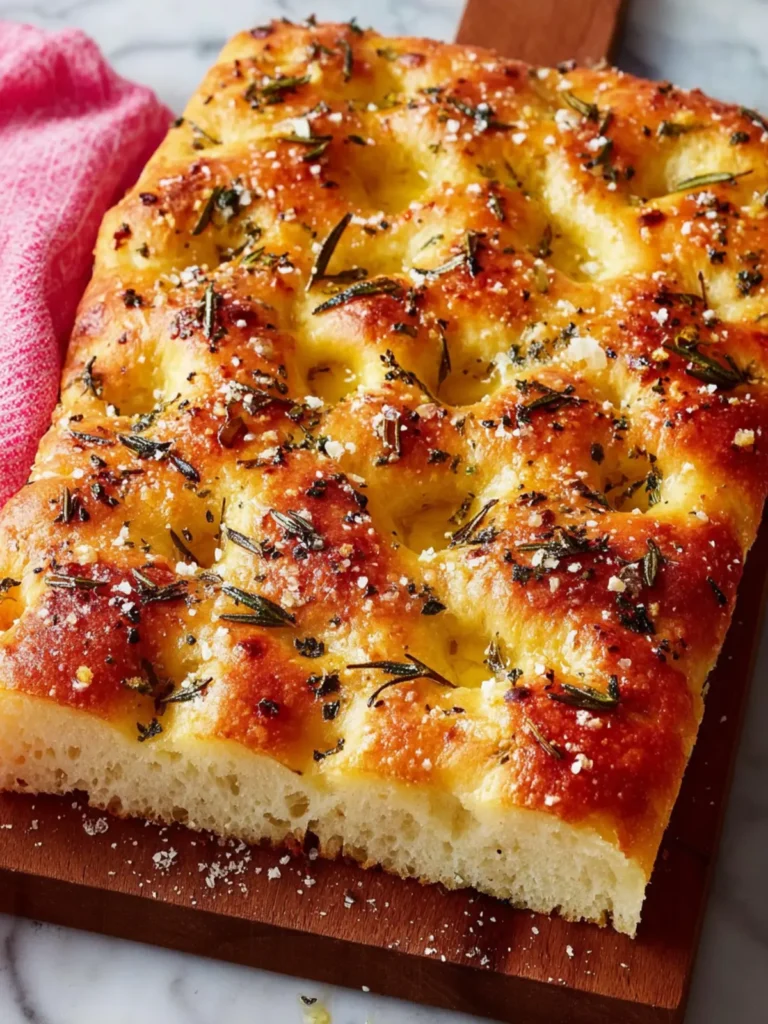 Garlic Rosemary Focaccia Bread Recipe First Image