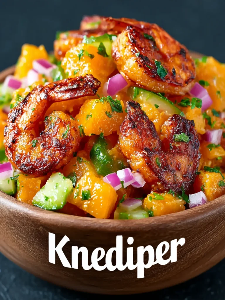 Zesty Chilli, Lime & Peanut Salad with BBQ Prawns Delight First Image