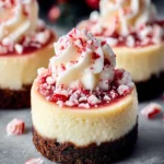 Irresistible Festive Mini Peppermint Bark Cheesecakes First Image
