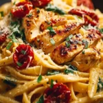 Tuscan Chicken Pasta Recipe – Creamy, Flavorful & Easy First Image