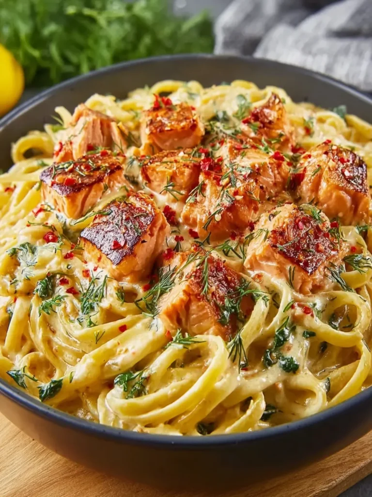 Creamy Salmon Pasta First Image