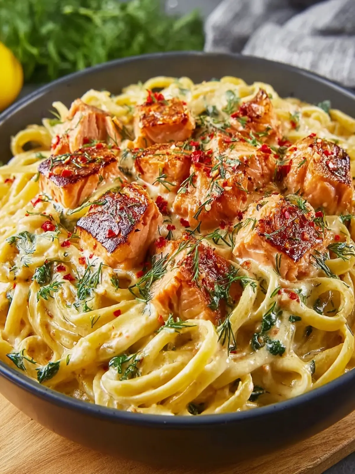 Creamy Salmon Pasta First Image