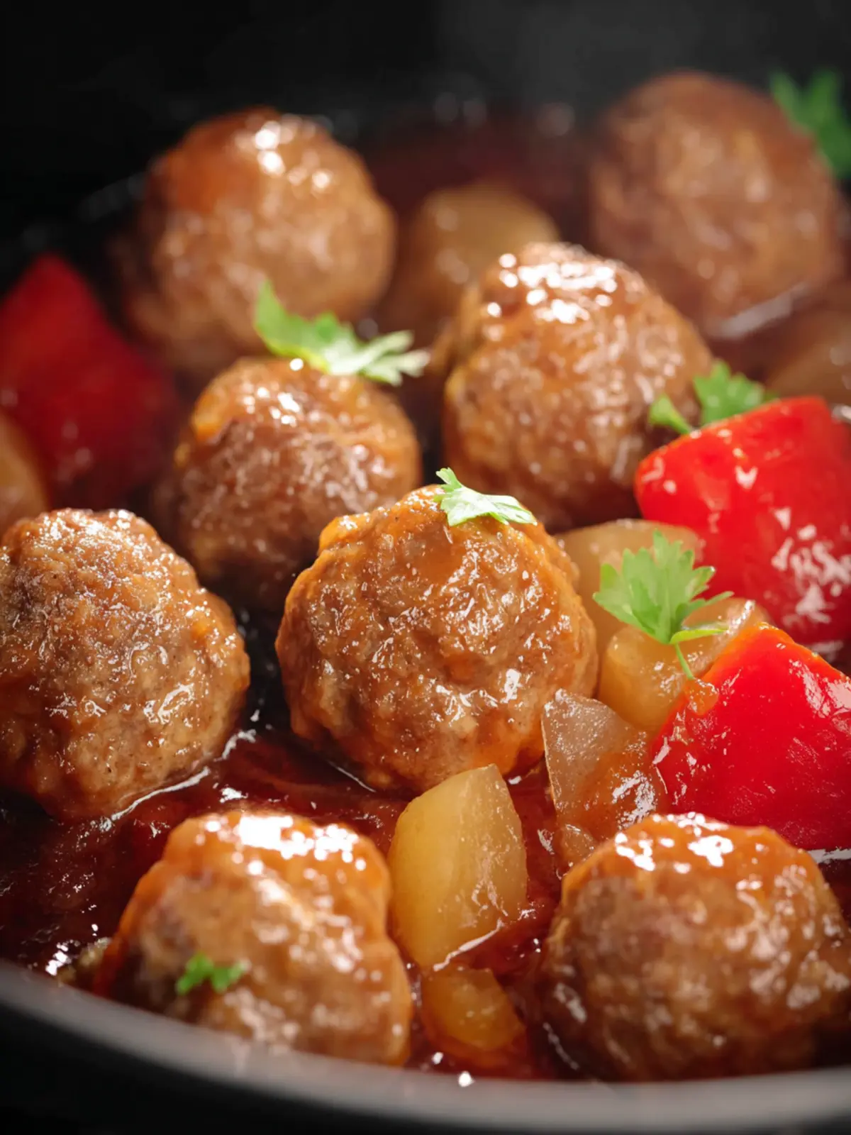 Sweet and Sour Meatballs First Image