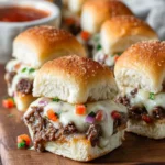Irresistible Melty Philly Cheesesteak Sliders on Hawaiian Rolls First Image