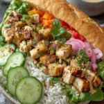 Savory Chicken Banh Mi Bowls with Pickled Veggies Bliss First Image