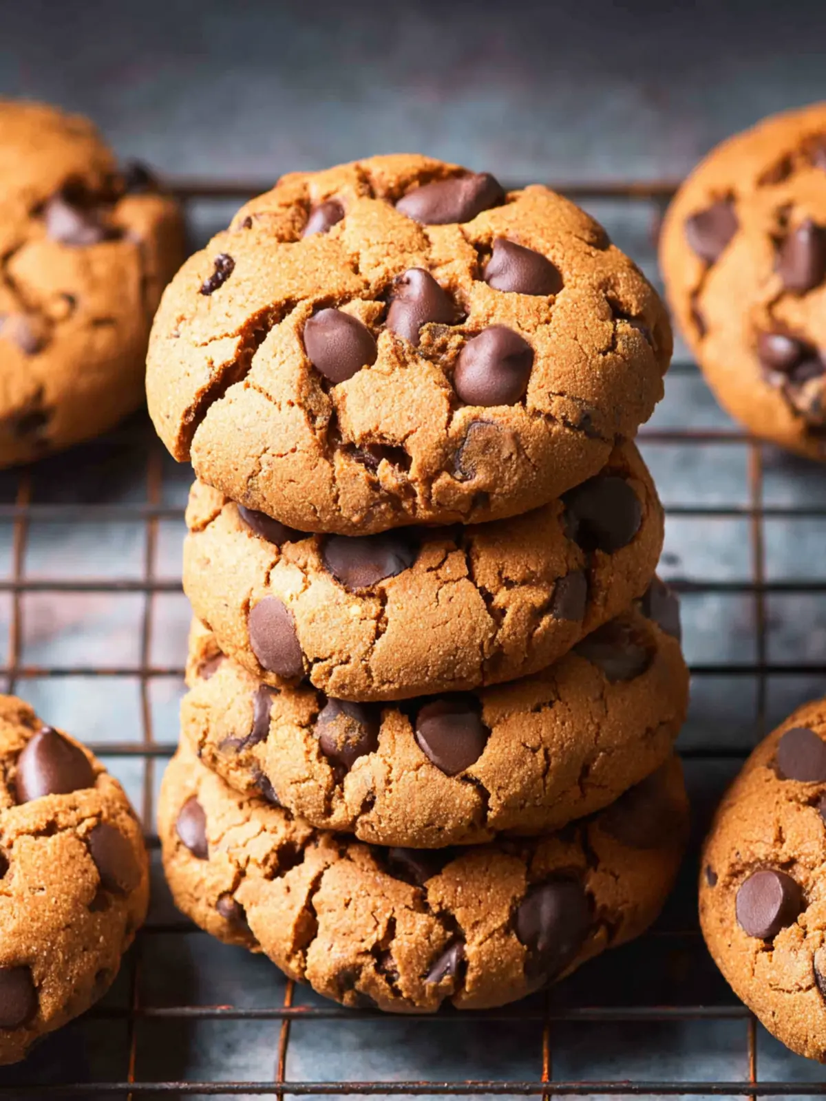 Flourless Peanut Butter Chocolate Chip Protein Cookies (Healthy & High Protein) First Image