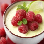 Lime Posset with Fresh Raspberries First Image