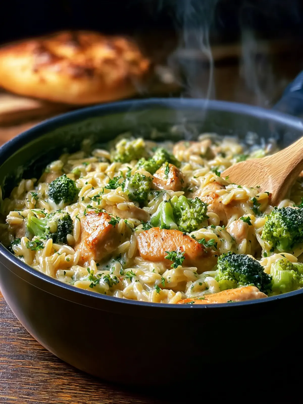 One-Pot Cheesy Chicken and Broccoli Orzo for Cozy Nights First Image