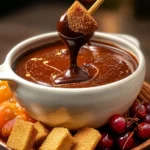 Indulge in Decadent Chili Chocolate Fondue Delight First Image