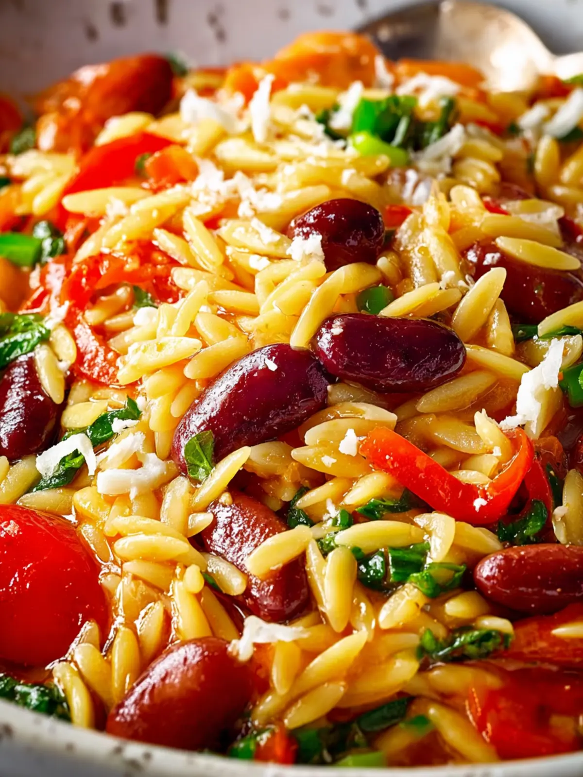 Mediterranean Orzo and Beans First Image