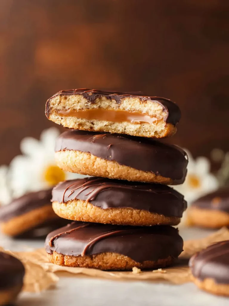 Healthier Homemade Tagalongs (Girl Scout Peanut Butter Cookies) First Image