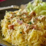 Low Carb Spaghetti Squash Chicken Alfredo (Gluten-Free) First Image