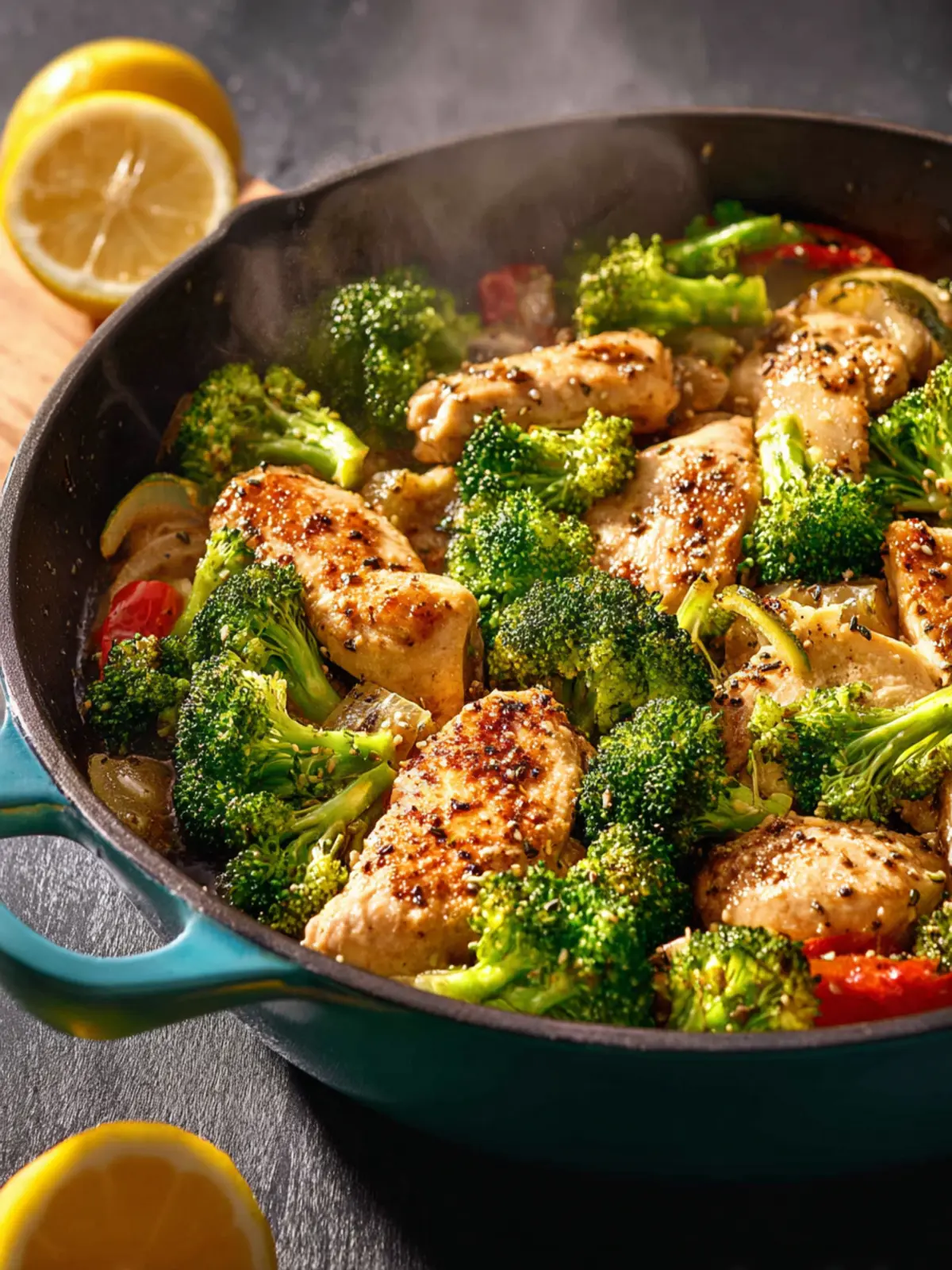30 Minute Chicken and Broccoli Skillet First Image