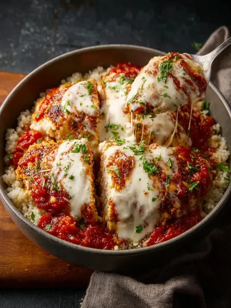 Easy Cottage Cheese Chicken Parm Bowl First Image