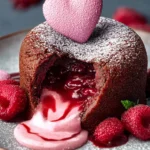 Decadent Heart Lava Cake with Pink Ruby Chocolate Recipe First Image