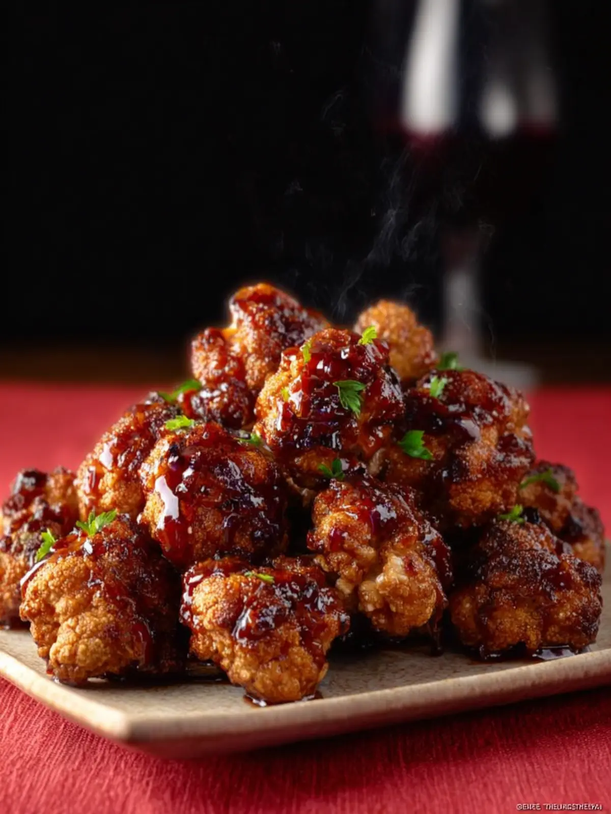 Balsamic Glazed Cauliflower Wings First Image