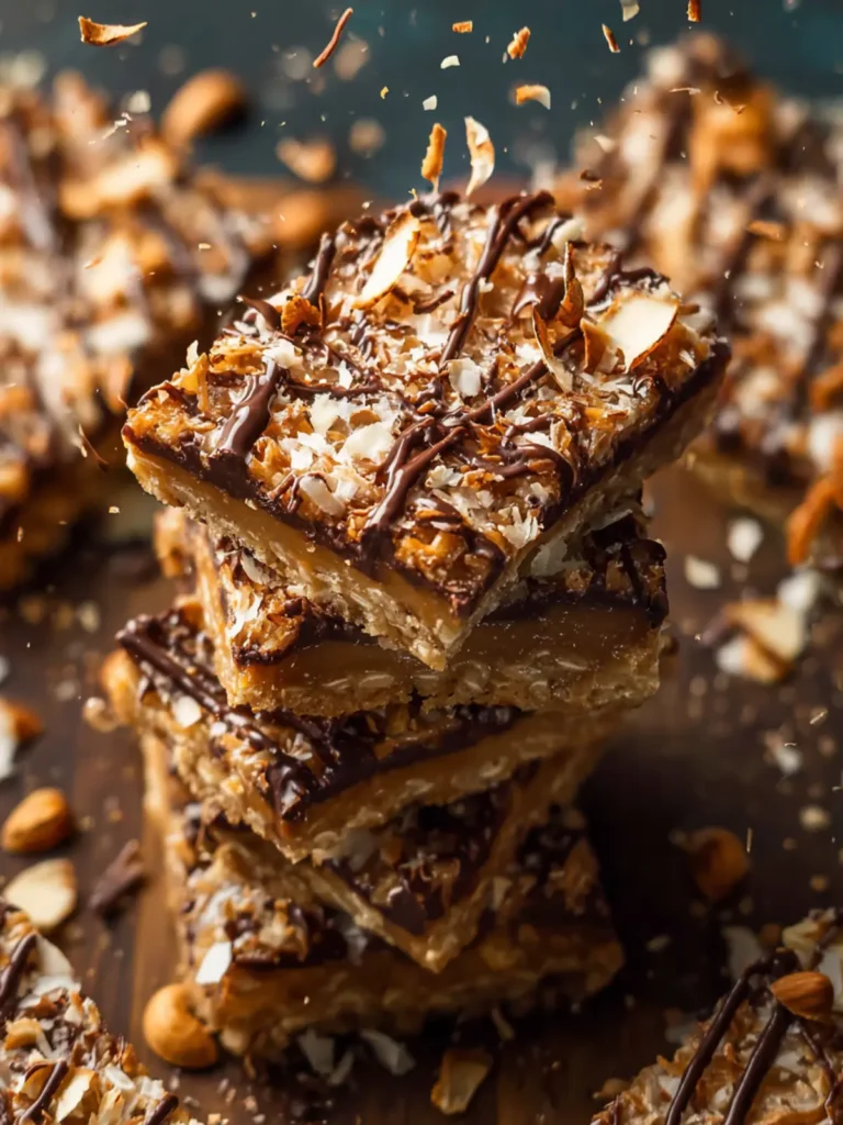 Healthier No Bake Samoas Cookie Bars First Image