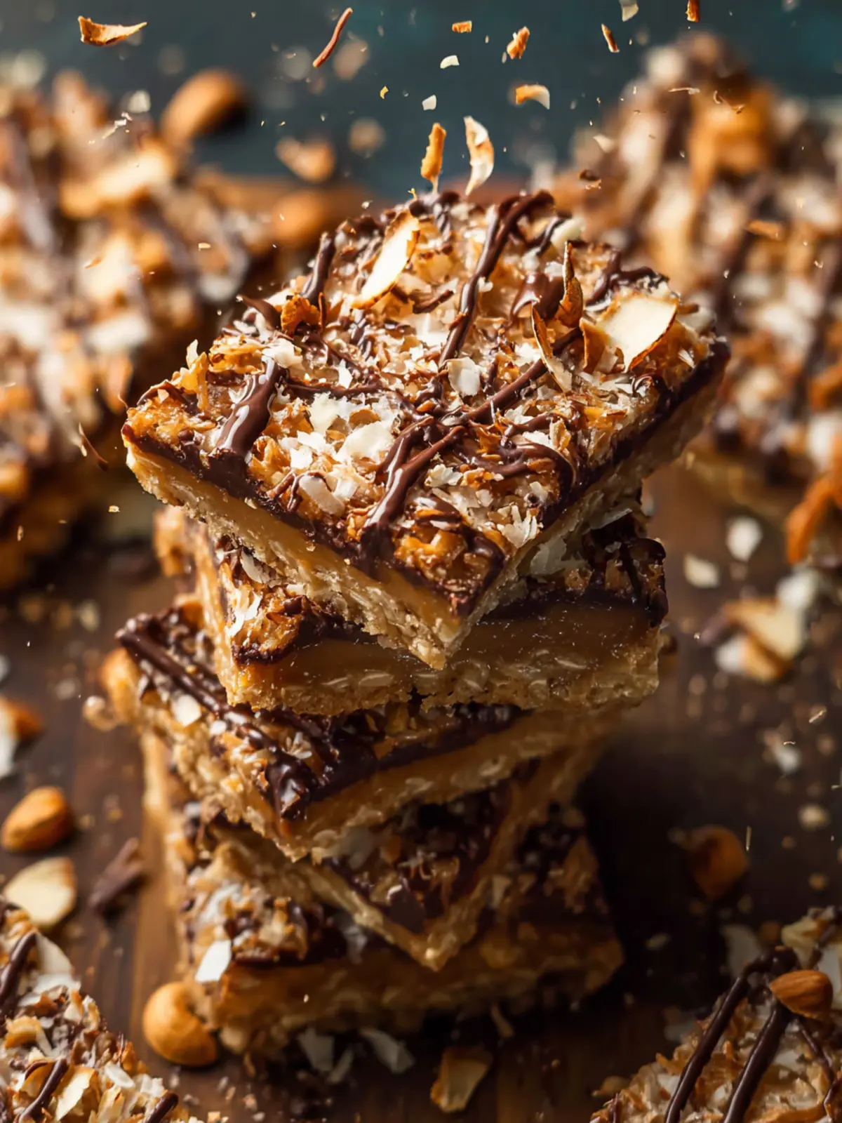 Healthier No Bake Samoas Cookie Bars First Image