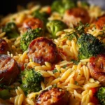 Savory Chicken Sausage Broccoli Orzo for Cozy Weeknights First Image