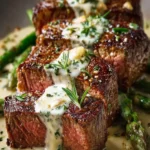 Garlic Butter Steak With Parmesan Cream Sauce First Image