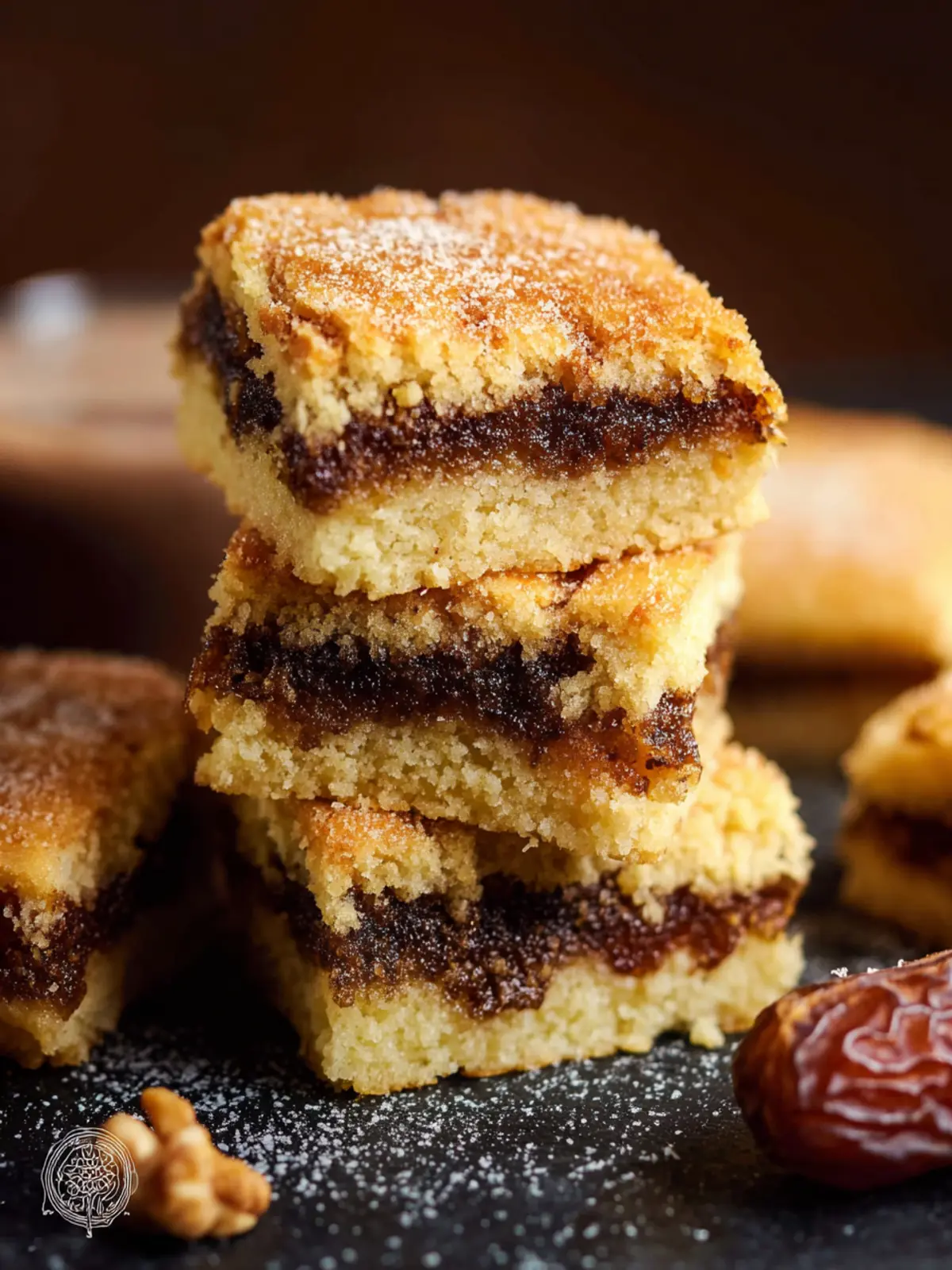 Maamoul Mad (Semolina Date Cookie Bars) First Image