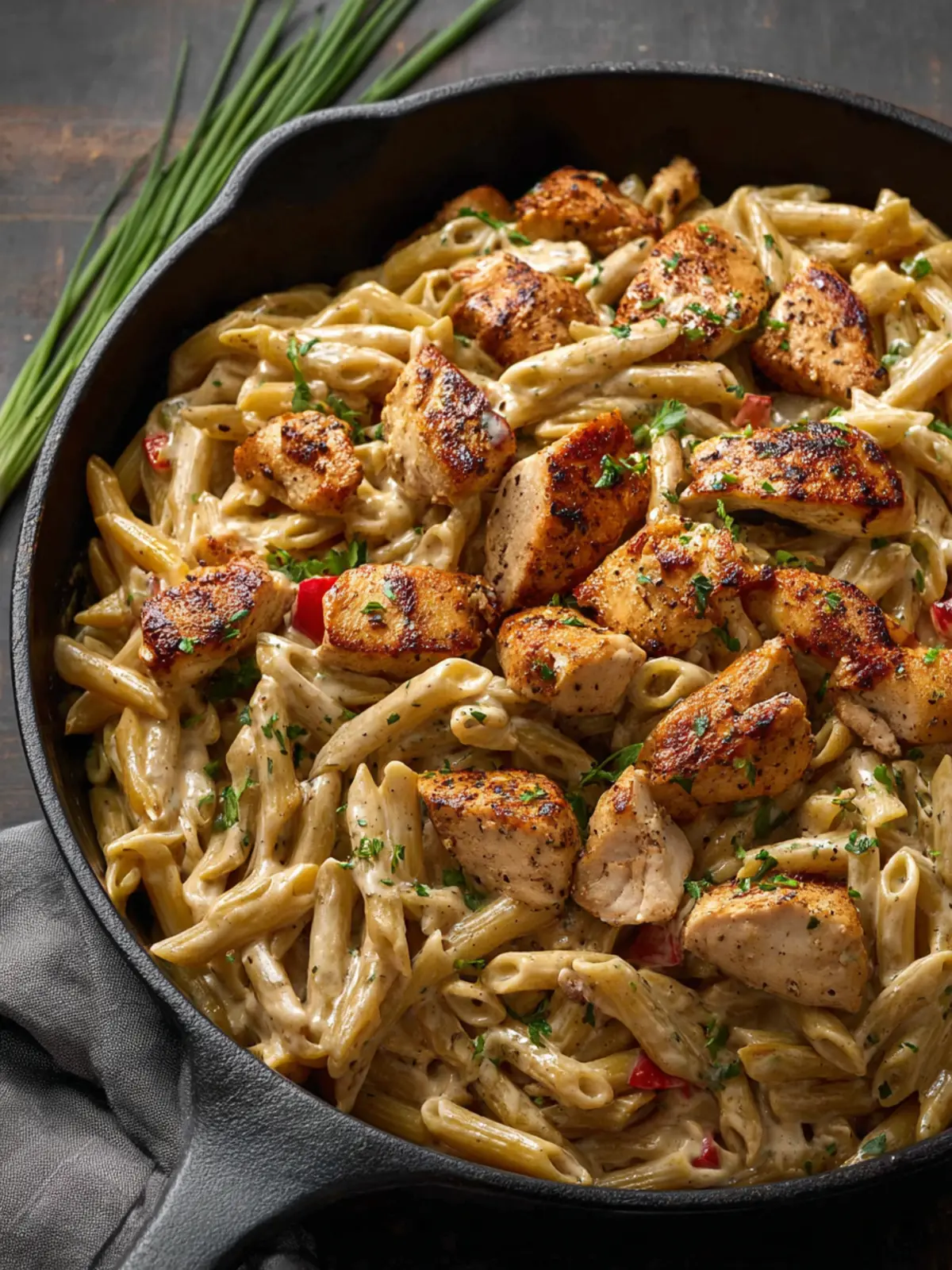 One Pot Creamy Cajun Ranch Chicken Pasta First Image