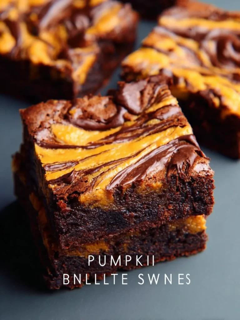 Pumpkin Nutella Swirl Brownies First Image