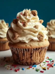 White Chocolate Cookie Dough Cupcakes First Image