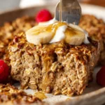Banana Baked Oatmeal with Greek Yogurt First Image