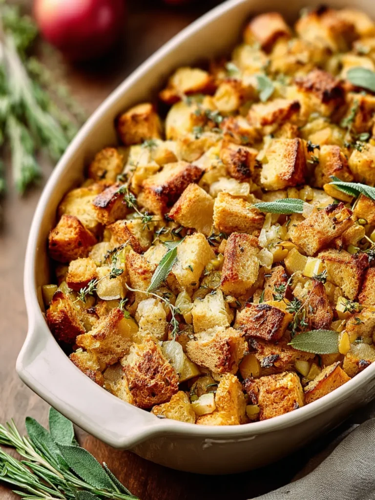 Irresistible Simple Apple Sage Stuffing Recipe for Holidays First Image