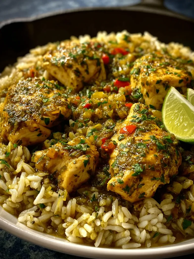 Salsa Verde Chicken & Rice Skillet First Image