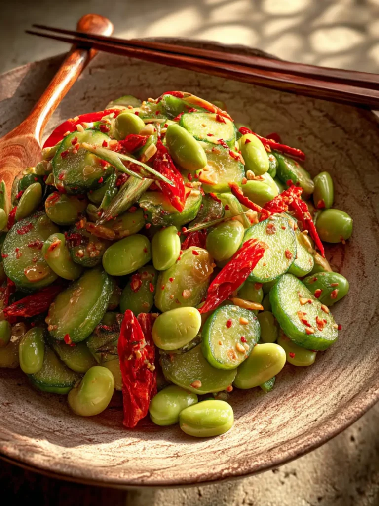 Spicy Cucumber Edamame Salad First Image