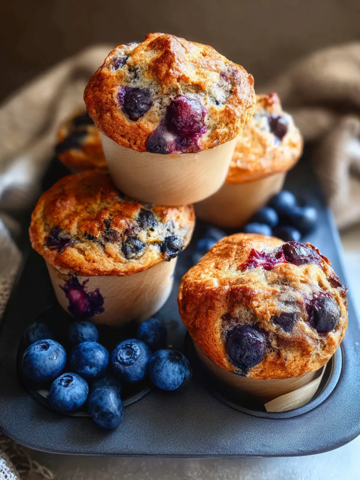 Blueberry Cottage Cheese Muffins First Image