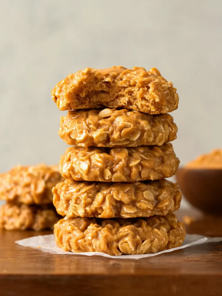 Peanut Butter No Bake Cookies First Image