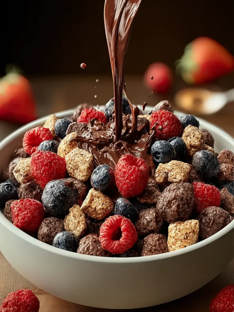 chocolate berry cereal bowl First Image
