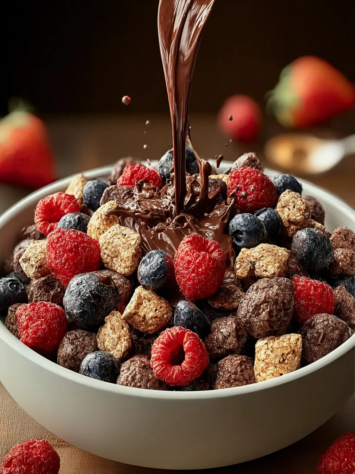 chocolate berry cereal bowl First Image