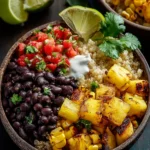 pineapple black bean corn bowls First Image
